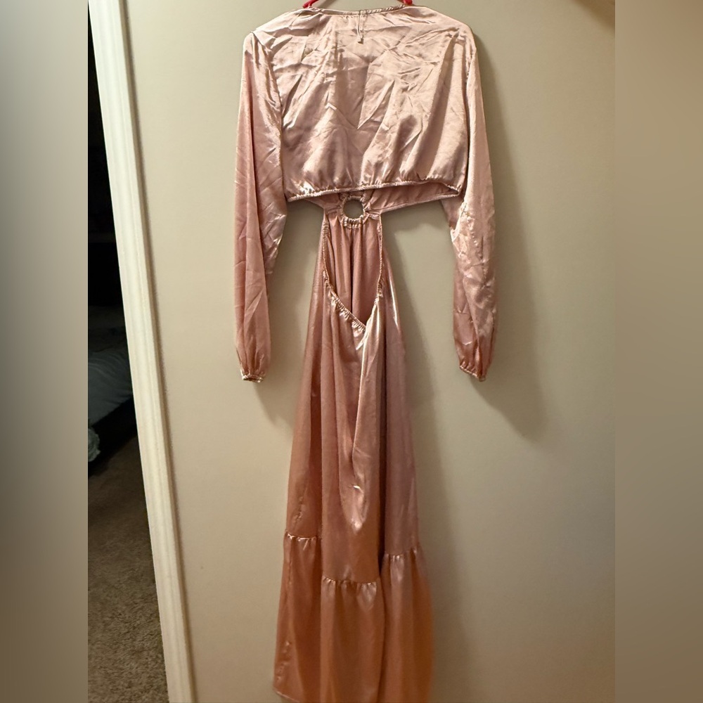 Simplee Pink Satin Dress - Size M - NWOT - Picture 2 of 3
